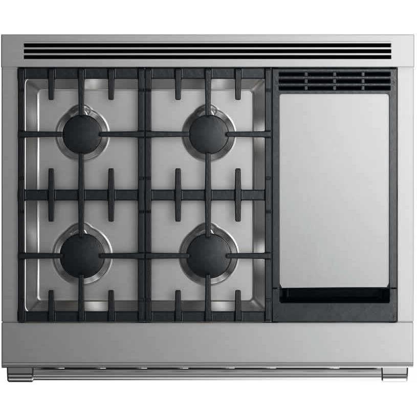  Fisher & Paykel 36-inch Freestanding Dual-Fuel Range with 4 Burners and Griddle RDV2-364GD-L N IMAGE 2