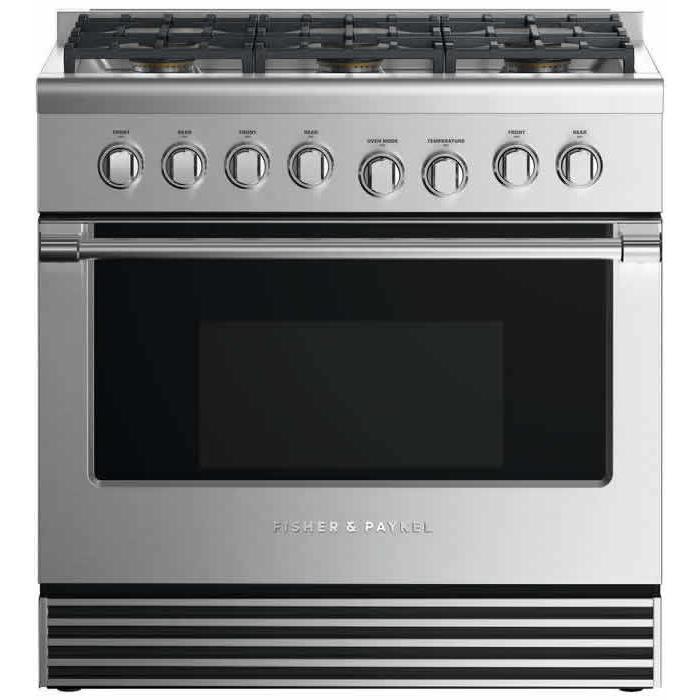  Fisher & Paykel 36-inch Freestanding Dual-Fuel Range with 6 Burners RDV2-366N N IMAGE 1