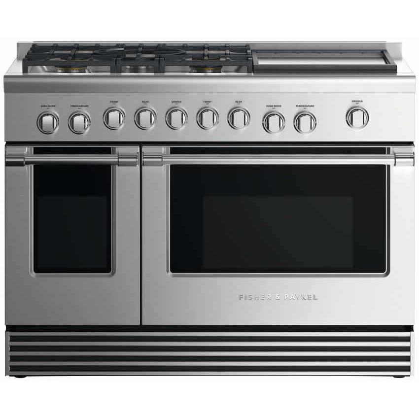  Fisher & Paykel 48-inch Freestanding Dual-Fuel Range with 5 Burners and Griddle RDV2-485GD-N N IMAGE 1