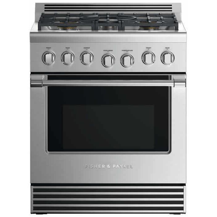  Fisher & Paykel 30-inch Freestanding Gas Range with 5 Burners RGV2-305N N IMAGE 1