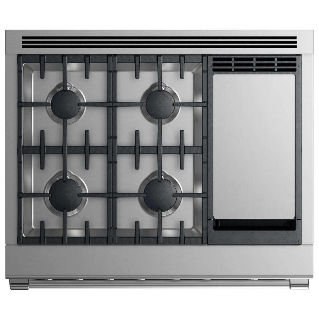  Fisher & Paykel 36-inch Freestanding Gas Range with 4 Burners and Griddle RGV2-364GDL N IMAGE 2