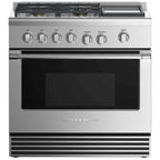  Fisher & Paykel 36-inch Freestanding Gas Range with 4 Burners and Griddle RGV2-364GDN N IMAGE 1