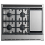  Fisher & Paykel 36-inch Freestanding Gas Range with 4 Burners and Griddle RGV2-364GDN N IMAGE 2