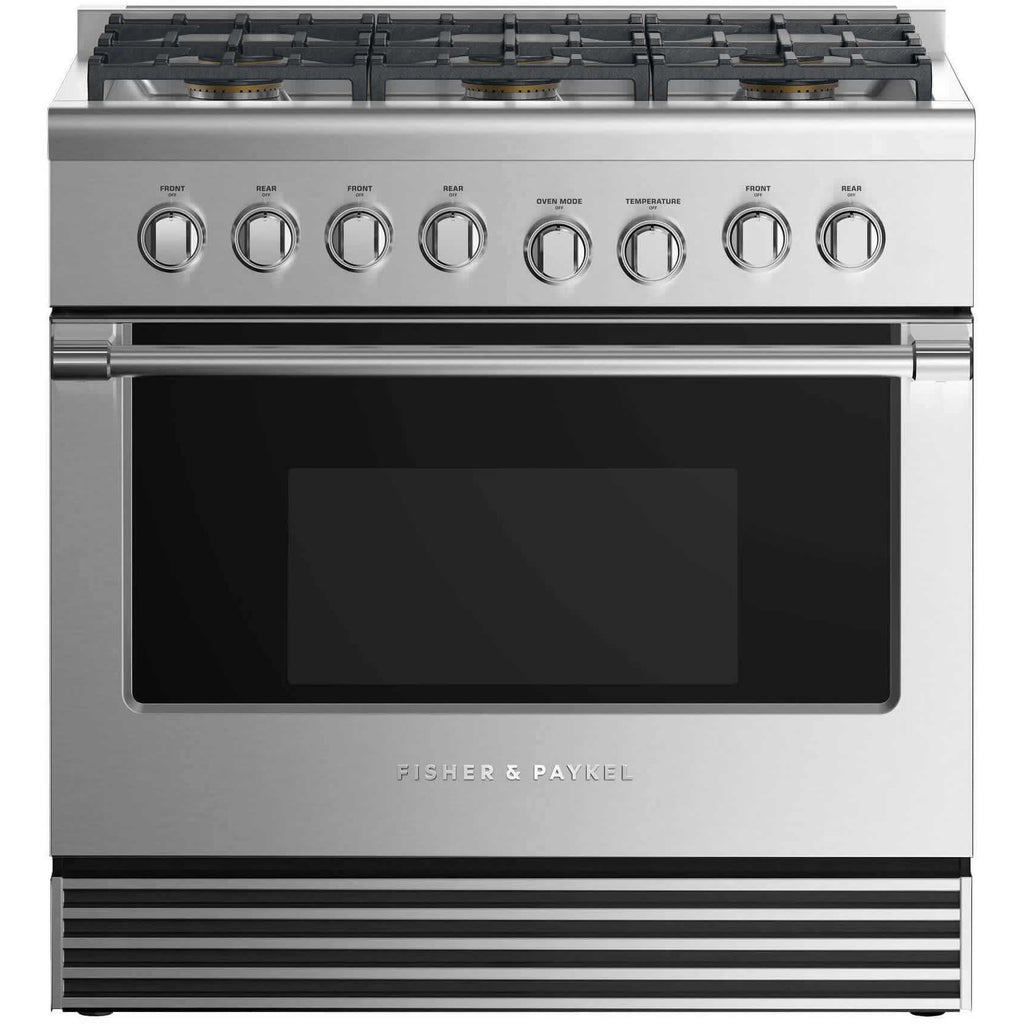  Fisher & Paykel 36-inch Freestanding Gas Range with 6 Burners RGV2-366-N N IMAGE 1