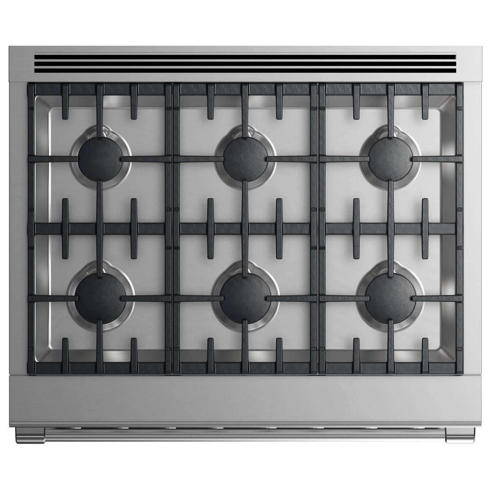  Fisher & Paykel 36-inch Freestanding Gas Range with 6 Burners RGV2-366-N N IMAGE 2