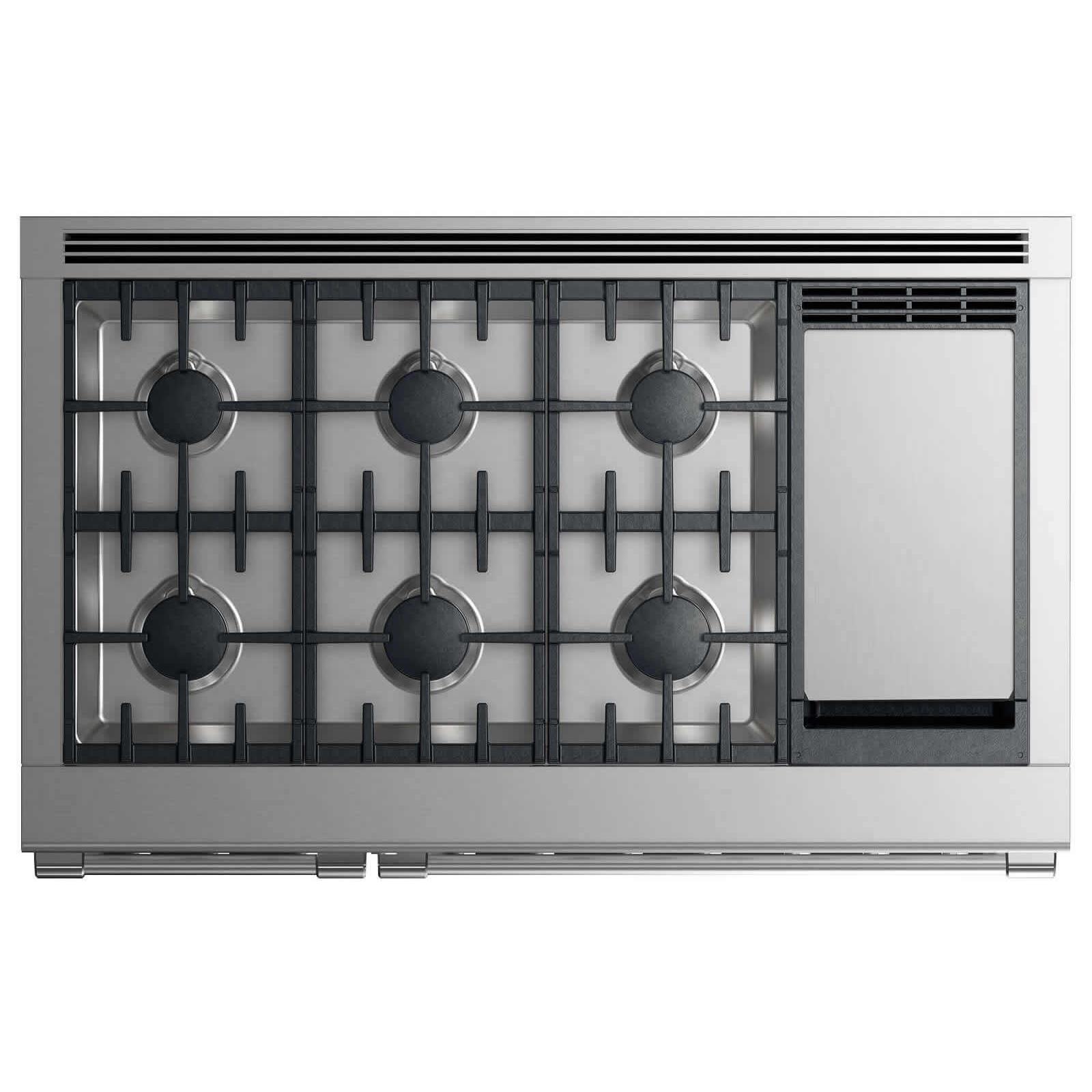  Fisher & Paykel 48-inch Freestanding Gas Range with 6 Burners and Griddle RGV2-486GD-N N IMAGE 2