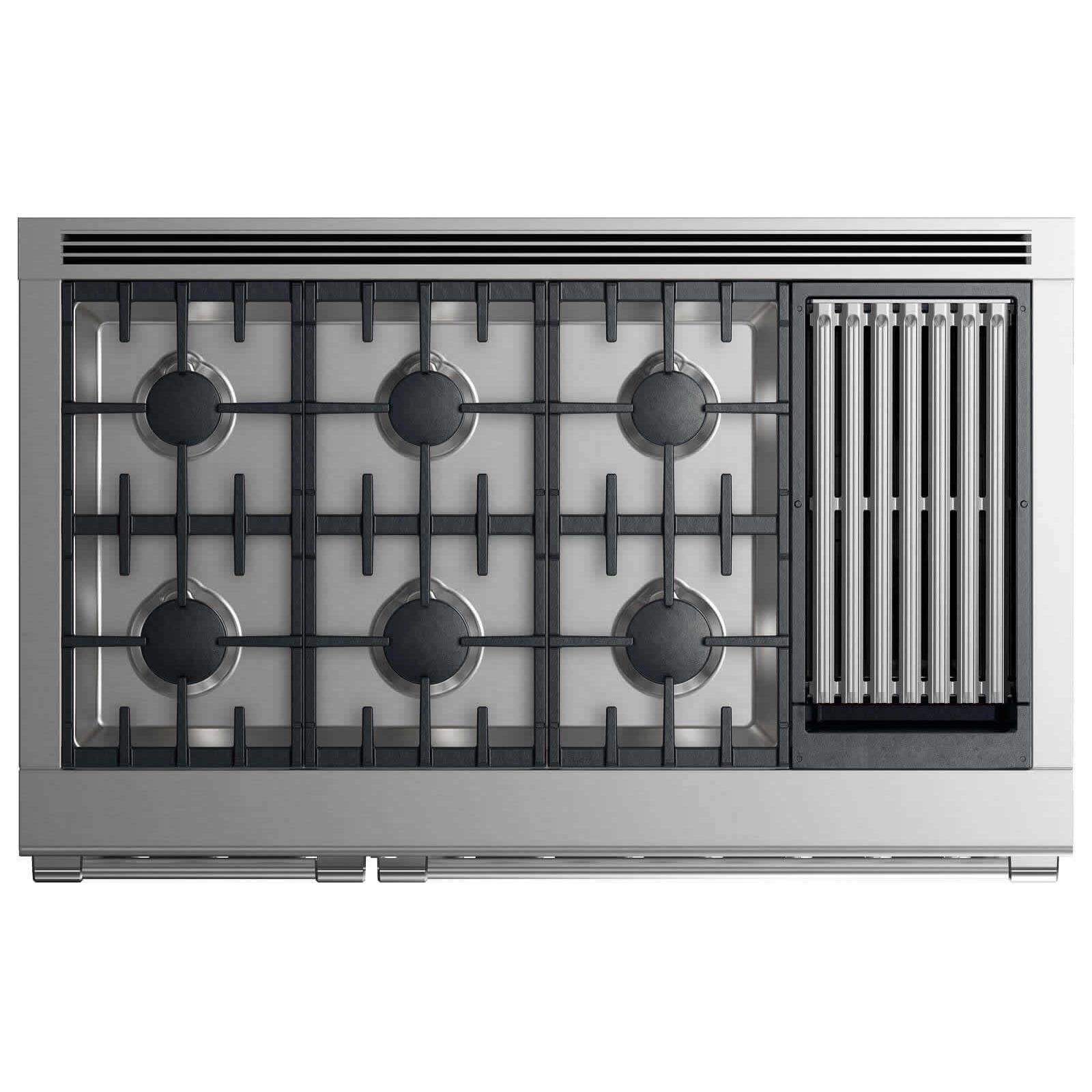  Fisher & Paykel 48-inch Freestanding Gas Range with 6 Burners and Grill RGV2-486GL-L N IMAGE 2