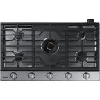  Samsung 36-inch Built-in Gas Cooktop with Wi-Fi and Bluetooth Connected NA36N7755TS/AA IMAGE 1