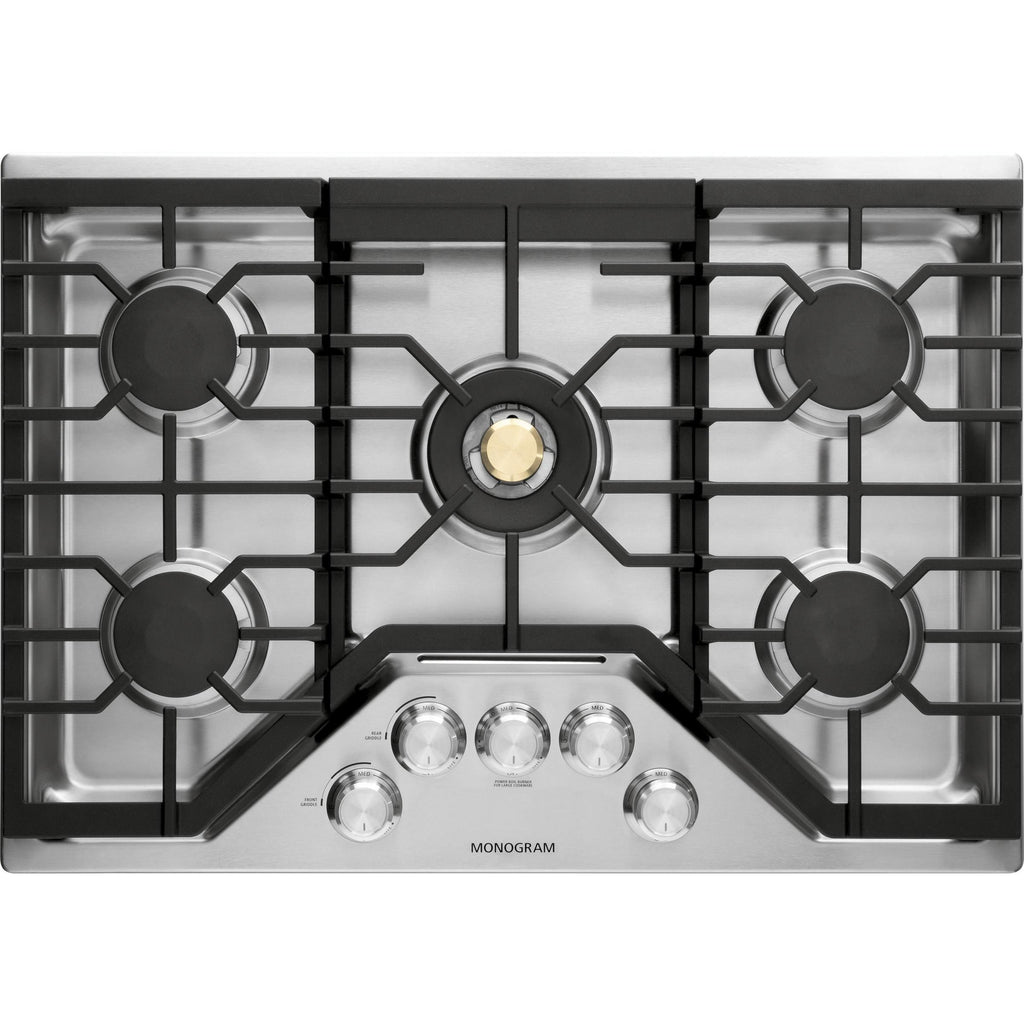  Monogram 30-inch Built-In Gas Cooktop ZGU30RSLSS IMAGE 1