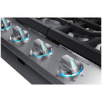  Samsung 30-inch Built-In Gas Cooktop with Wi-Fi Connectivity NA30N6555TS/AA IMAGE 3