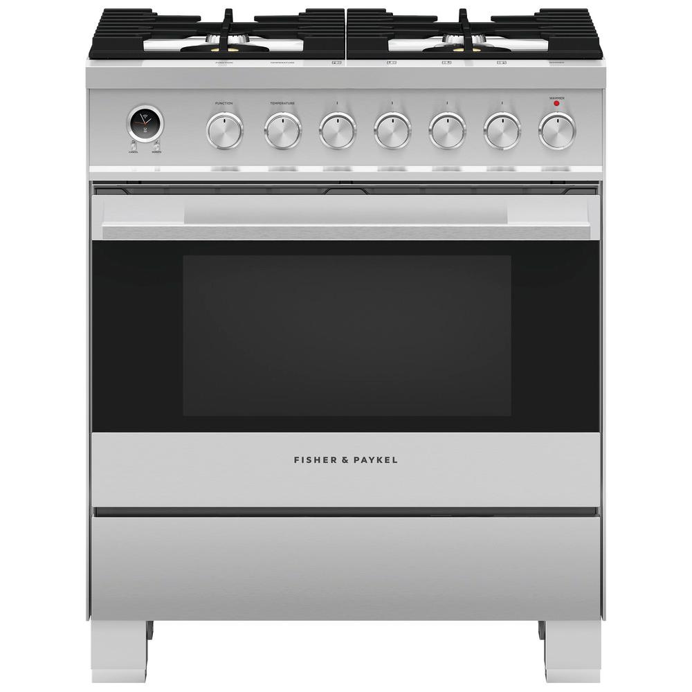  Fisher & Paykel 30-inch Freestanding Dual-Fuel Range with Self-Cleaning Oven OR30SDG6X1 IMAGE 1