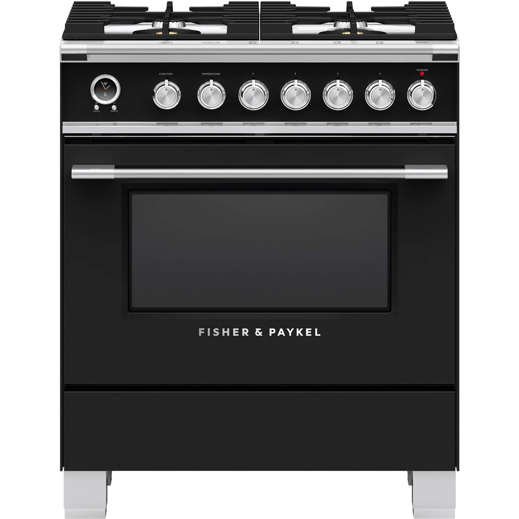  Fisher & Paykel 30-inch Freestanding Dual-Fuel Range with Warming Drawer OR30SCG6B1 IMAGE 1