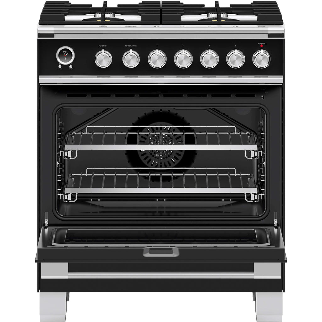  Fisher & Paykel 30-inch Freestanding Dual-Fuel Range with Warming Drawer OR30SCG6B1 IMAGE 2
