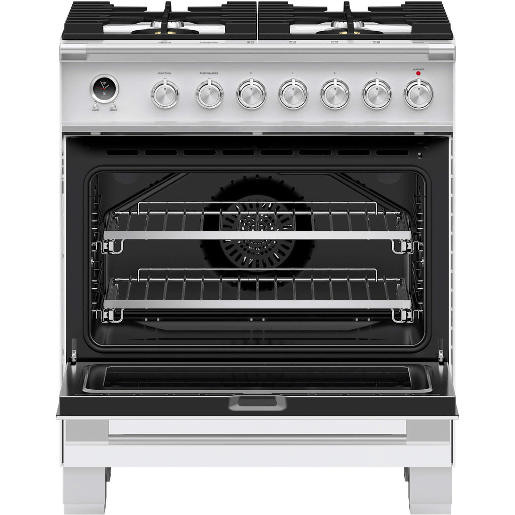  Fisher & Paykel 30-inch Freestanding Dual-Fuel Range with Warming Drawer OR30SCG6W1 IMAGE 2