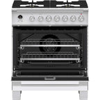  Fisher & Paykel 30-inch Freestanding Dual-Fuel Range with Warming Drawer OR30SCG6W1 IMAGE 2