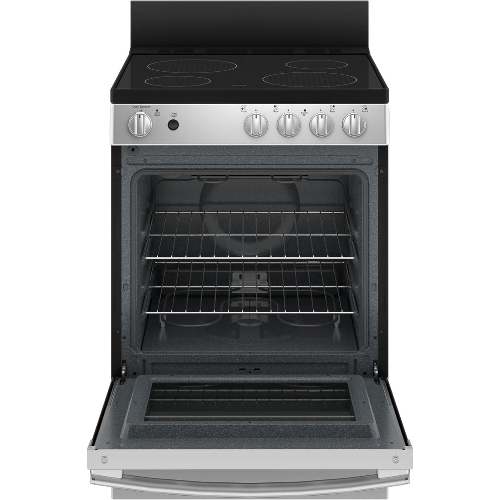  GE 24-inch Freestanding Electric Range with Removable Backguard JCAS640RMSS IMAGE 2
