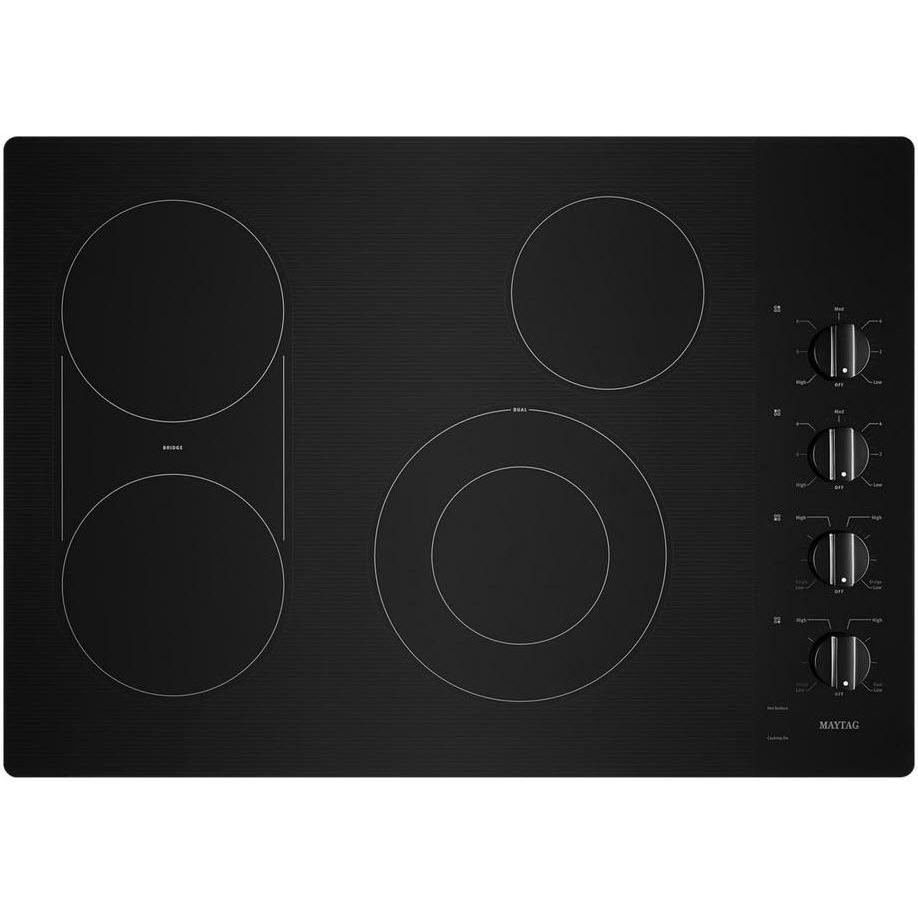  Maytag 30-inch Built-in Electric Cooktop with Reversible Gril and Griddle MEC8830HB IMAGE 1