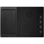  Maytag 30-inch Built-in Electric Cooktop with Reversible Gril and Griddle MEC8830HB IMAGE 2