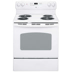  GE 30-inch Freestanding Electric Range JCBP240DMWW IMAGE 1