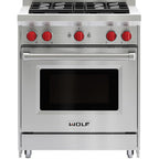  Wolf 30-inch Freestanding Gas Range with Convection GR304-LP IMAGE 1