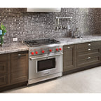  Wolf 36-inch Freestanding Gas Range with Convection GR364C-LP IMAGE 5