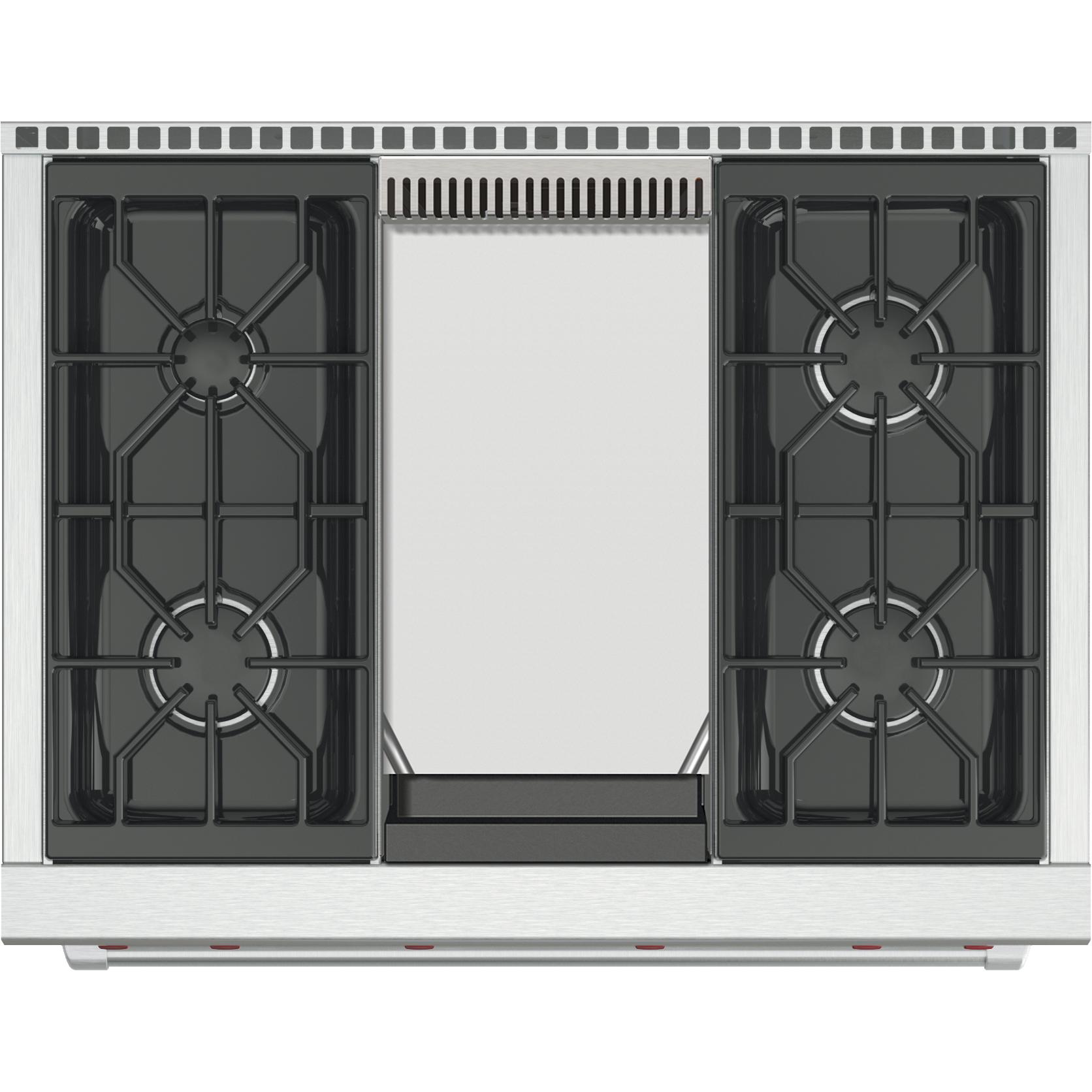 Wolf 36-inch Freestanding Gas Range with Infrared Griddle GR364G-LP IMAGE 2