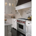  Wolf 36-inch Freestanding Gas Range with Infrared Griddle GR364G-LP IMAGE 3
