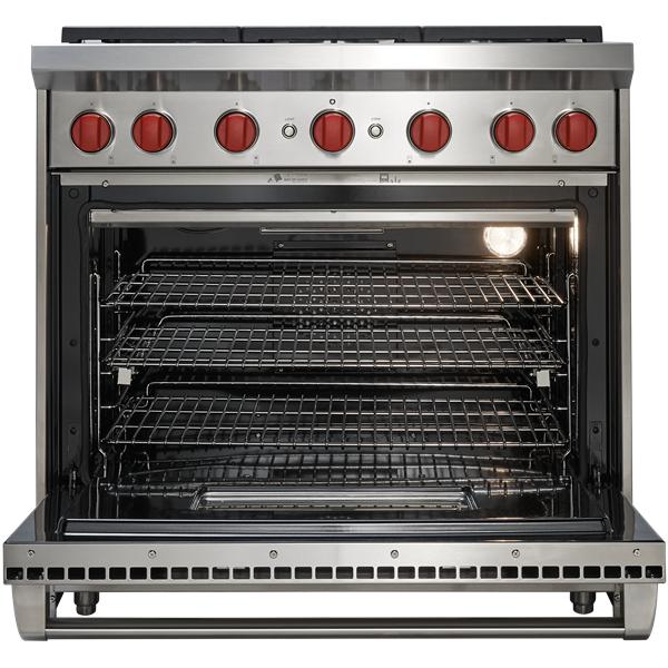  Wolf 36-inch Freestanding Gas Range with Convection GR366-LP IMAGE 3