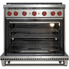  Wolf 36-inch Freestanding Gas Range with Convection GR366-LP IMAGE 3