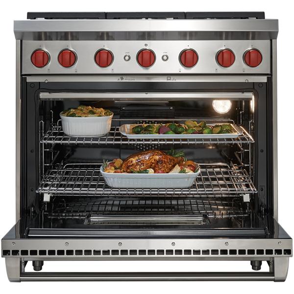  Wolf 36-inch Freestanding Gas Range with Convection GR366-LP IMAGE 4