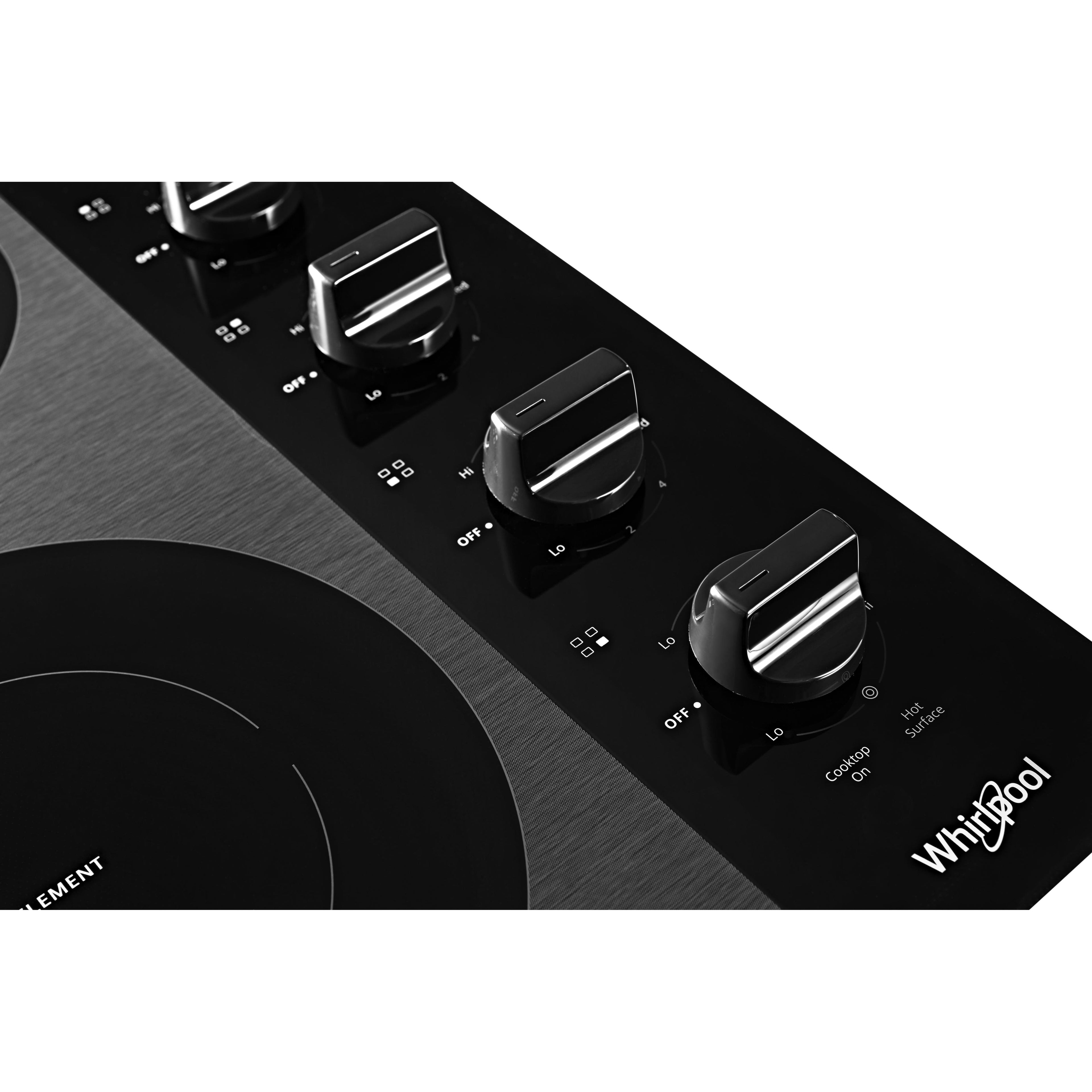  Whirlpool 24-inch Built-in Electric Cooktop with FlexHeat™ Element WCE55US4HB IMAGE 2