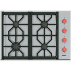  Wolf 30-inch Built-in Gas Cooktop CG304P/S/LP IMAGE 1