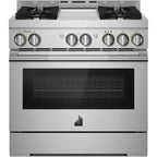  JennAir Rise 36-inch Professional-Style Gas Range with Chrome-Infused Griddle JGRP536HL IMAGE 1