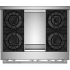  JennAir Rise 36-inch Professional-Style Gas Range with Chrome-Infused Griddle JGRP536HL IMAGE 2
