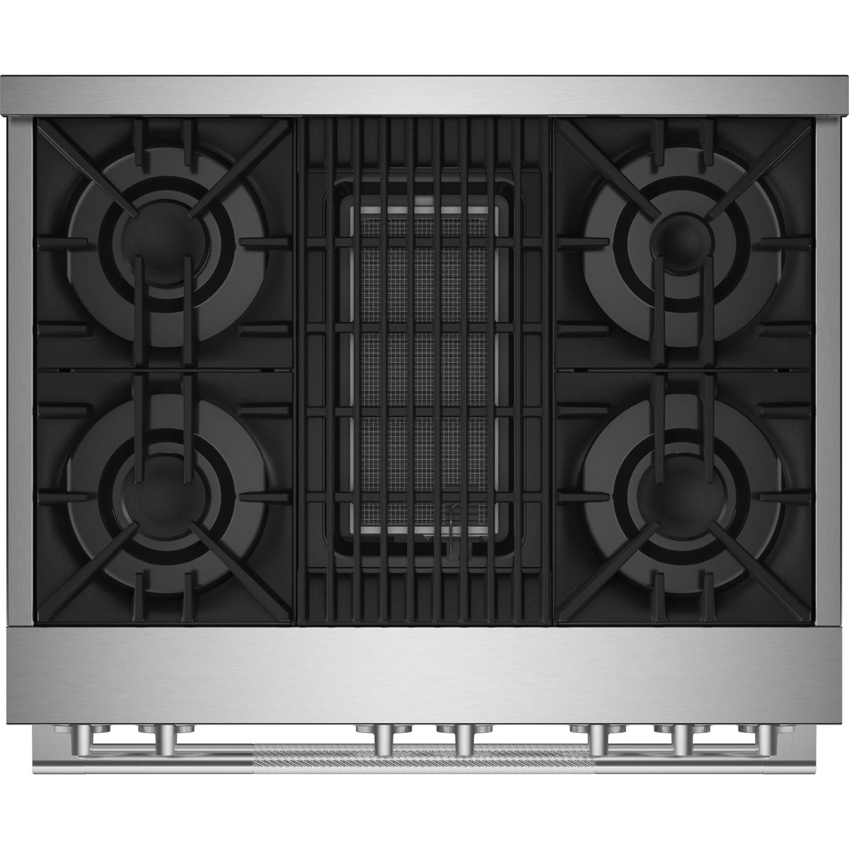  JennAir Rise 36-inch Professional-Style Gas Range with Infrared Grill JGRP636HL IMAGE 2