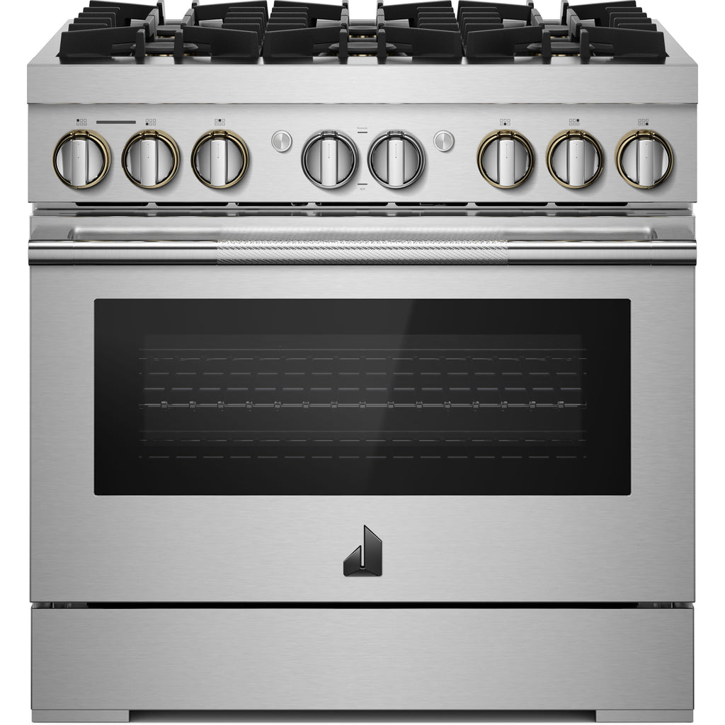  JennAir Rise 36-inch Professional-Style Dual-Fuel Range JDRP436HL IMAGE 1