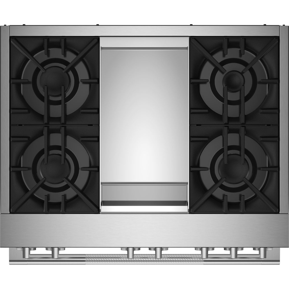  JennAir Rise 36-inch Professional-Style Dual-Fuel Range with Chrome-Infused Griddle JDRP536HL IMAGE 3