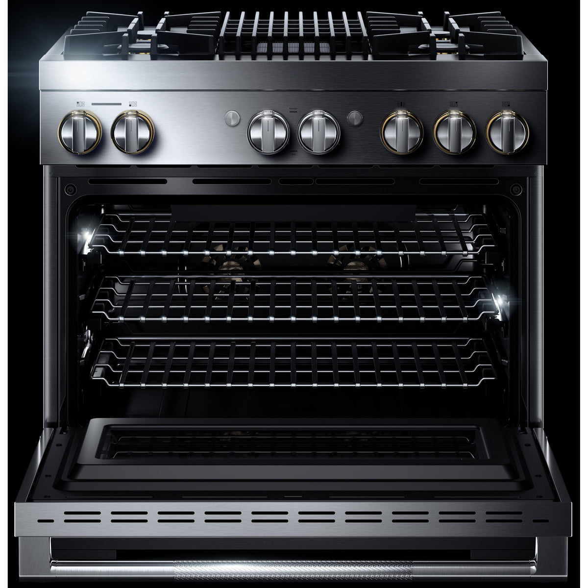  JennAir Rise 36-inch Professional-Style Dual-Fuel Range JDRP636HL IMAGE 2