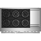  JennAir Rise 48-inch Professional-Style Dual-Fuel Range with Chrome-Infused Griddle JDRP548HL IMAGE 2