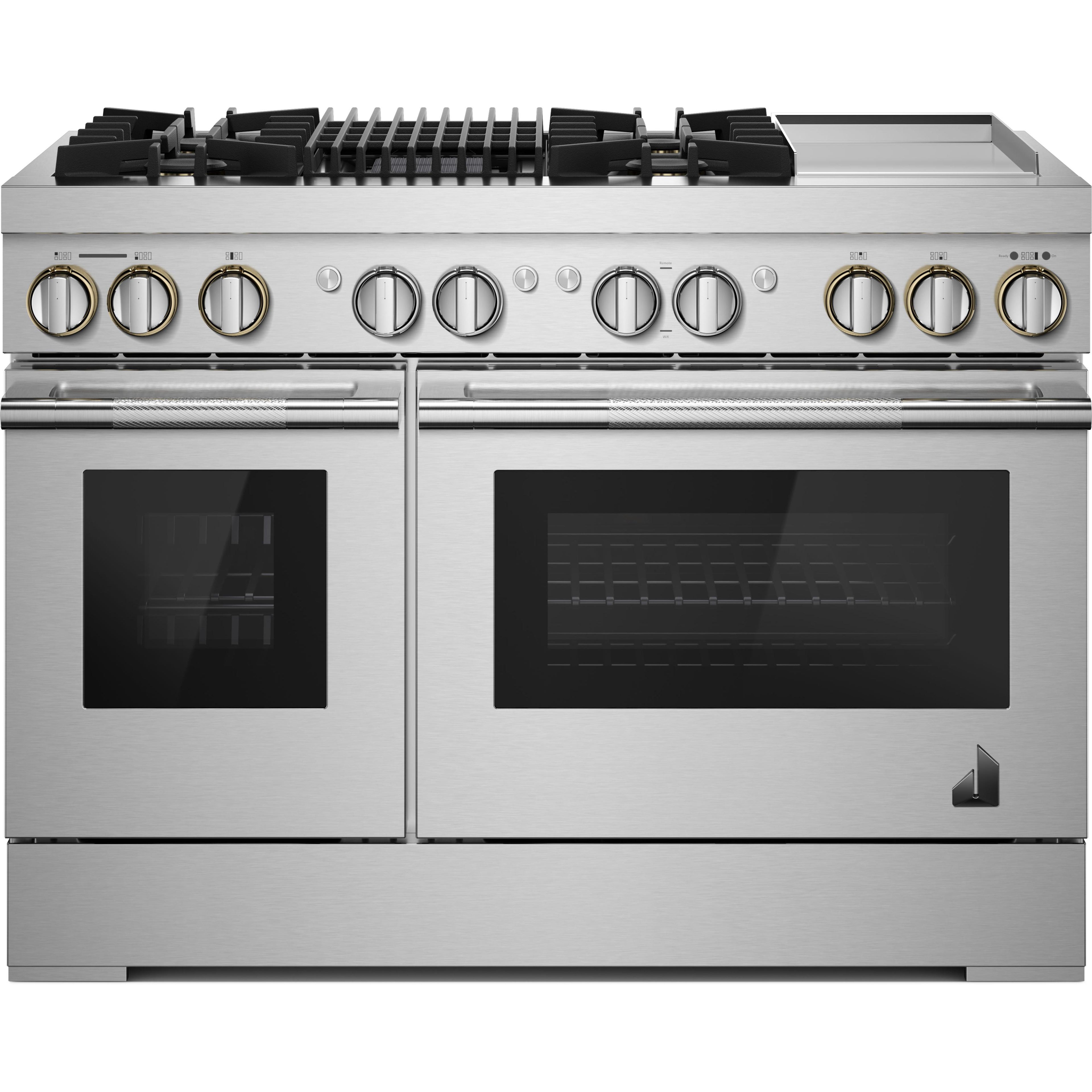  JennAir Rise 48-inch Professional-Style Dual-Fuel Range with Chrome-Infused Griddle and Gas Grill JDRP748HL IMAGE 1
