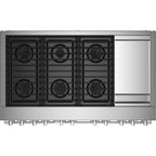  JennAir Noir 48-inch Professional-Style Dual-Fuel Range with Chrome-Infused Griddle JDRP548HM IMAGE 3