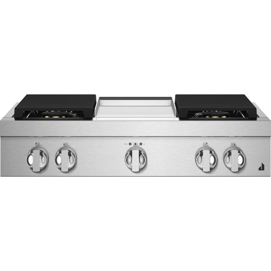  JennAir Noir 36-inch Gas Rangetop with Chrome-Infused Griddle JGCP536HM IMAGE 1