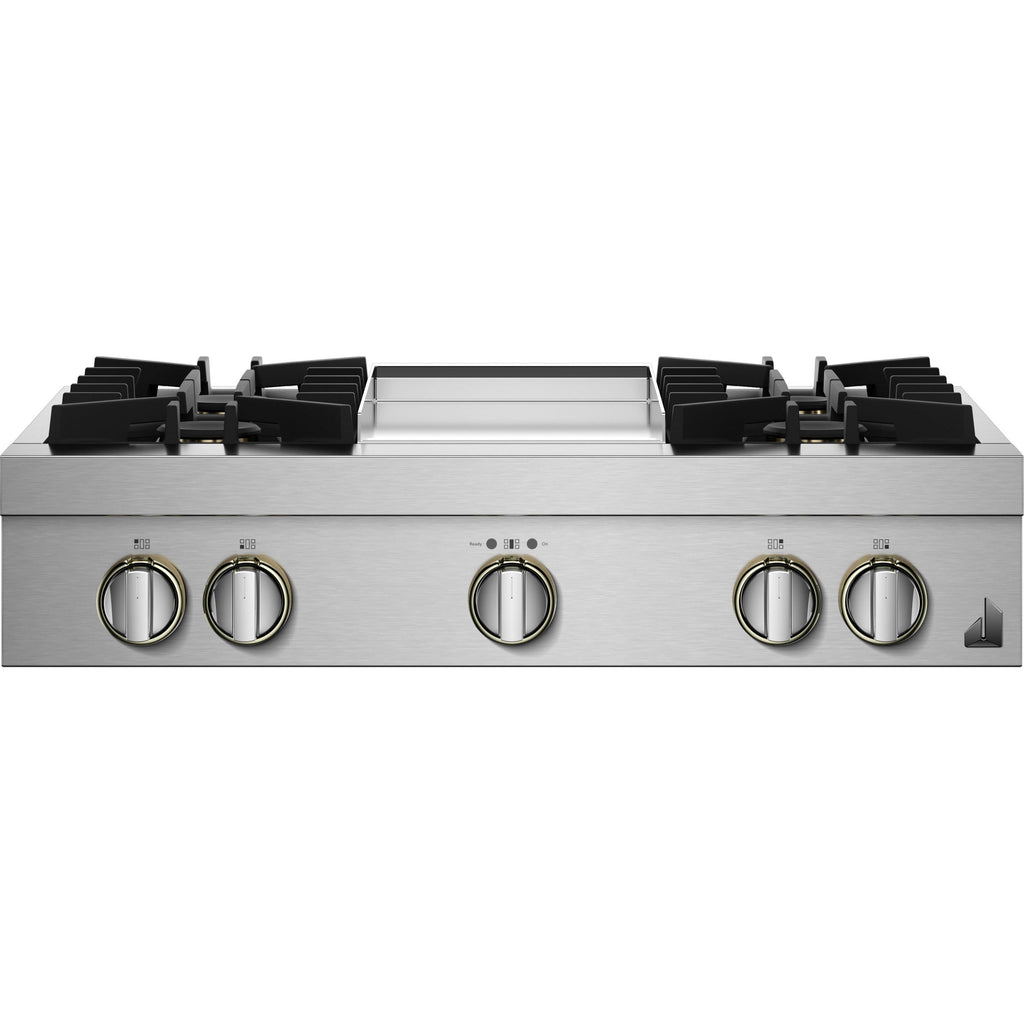  JennAir Rise 36-inch Gas Rangetop with Chrome-Infused Griddle JGCP536HL IMAGE 1