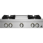  JennAir Rise 36-inch Gas Rangetop with Chrome-Infused Griddle JGCP536HL IMAGE 1
