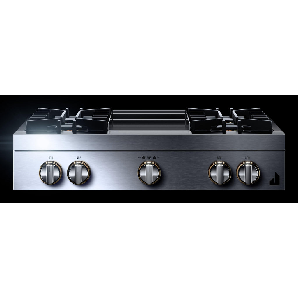  JennAir Rise 36-inch Gas Rangetop with Chrome-Infused Griddle JGCP536HL IMAGE 3
