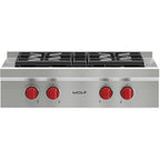 Wolf 30-inch Gas Built-in Rangetop with 4 Sealed Burners SRT304 IMAGE 1
