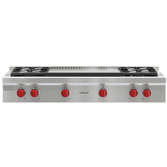  Wolf 48-inch Gas Rangetop SRT484DG IMAGE 1