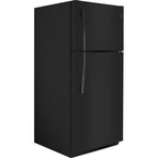  GE 30-inch, 18 cu. ft. Top Freezer Refrigerator with Reversible Door GTE18FTLKBB IMAGE 3
