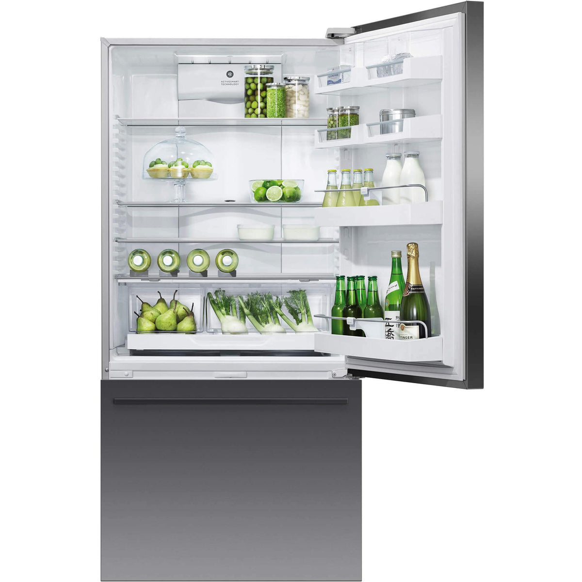 Fisher & Paykel 31-inch, 17.1 cu. ft. Counter-Depth Bottom Freezer Refrigerator with Ice Machine RF170WDRUB5 IMAGE 2