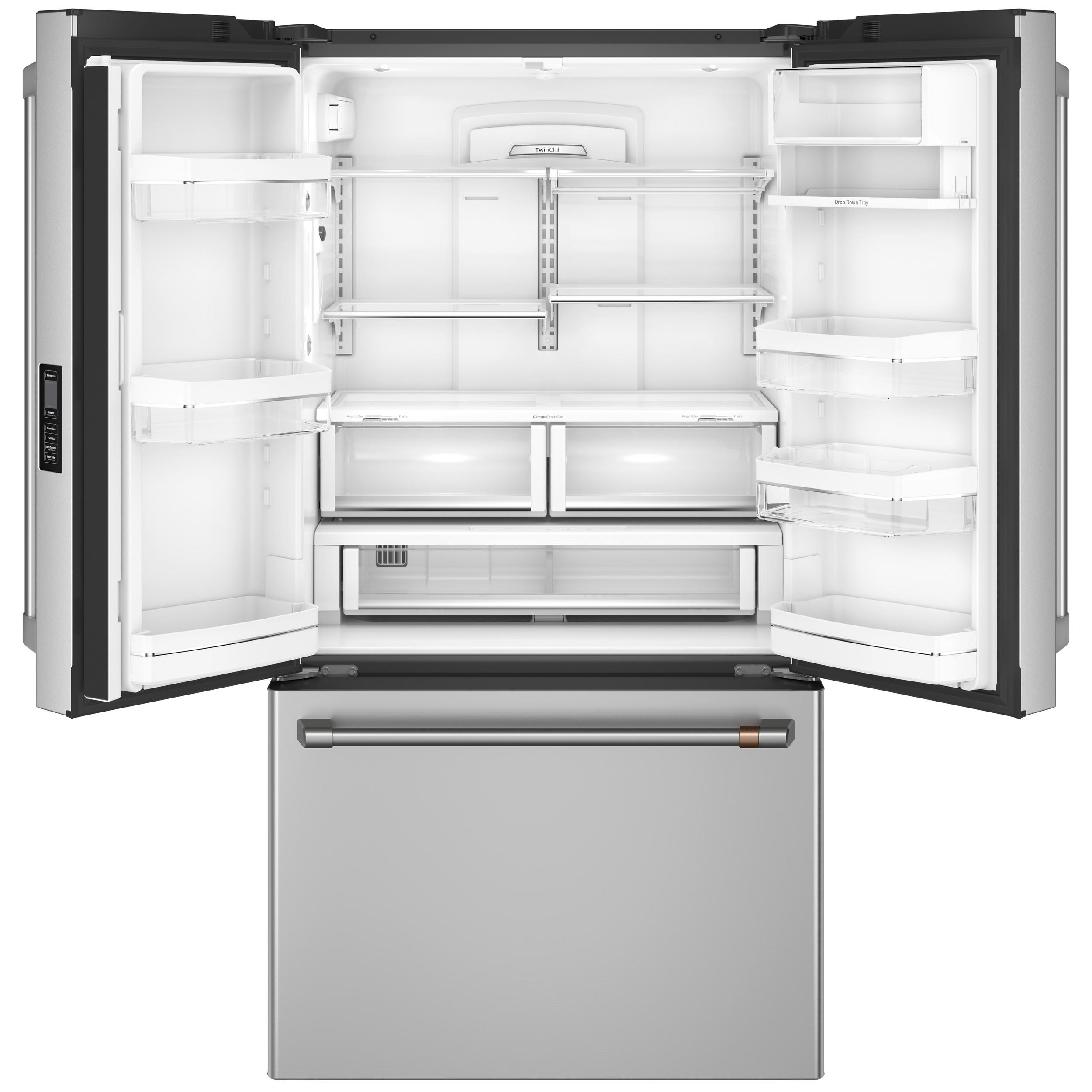  Café 36-inch, 23.1 cu.ft. Counter-Depth French 3-Door Refrigerator with WiFi Connect CWE23SP2MS1 IMAGE 3